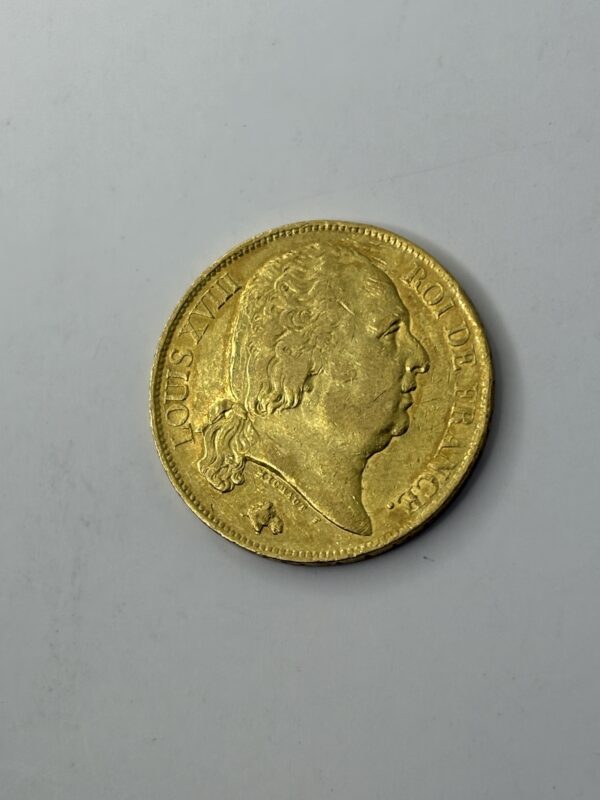 20 Francs - Louis XVIII - 1820 Q - 60k exemplaires - Or 900 – Image 4