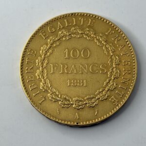 100 Francs Génie - 1881 A - 21670 exemplaires! - Or 900