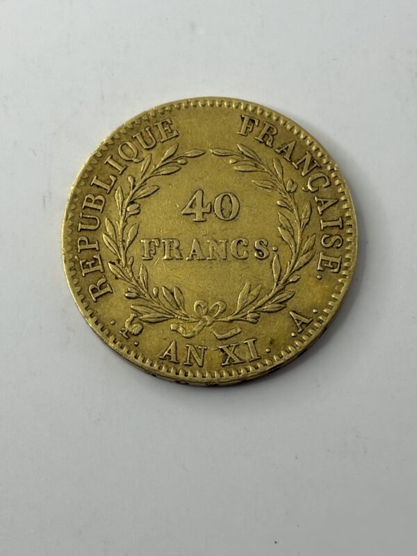 40 francs Napoléon - An XI A - Or 900