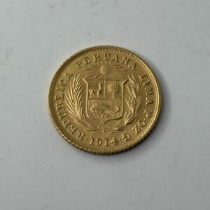 1/5 Libra - Perou - 1914 - Or 916.7
