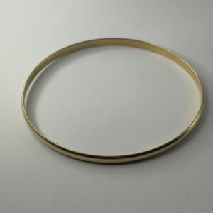 Bracelet type jonc plat - Or 18K - 8.01 gramme - 6.5cm