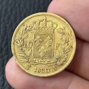 Monnaie 40 francs Charles X - 1830 A - 12.82g - Or 900