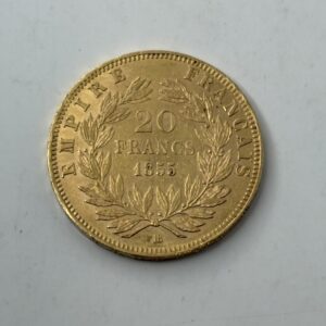 20 francs Napoléon Or - 1855 BB - exemplaire avec différents “chien-abeille” - pas commune!