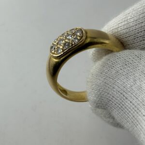 Bague or jaune et diamants - Or 18K - 8.37g - T63/64