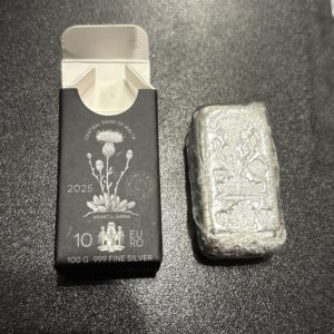 Lingot Argent - 100 grammes pur 999 - Sans TVA