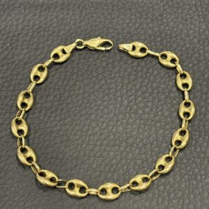 Gourmette grains de café - Or 18K - 12.90g - 21 CM