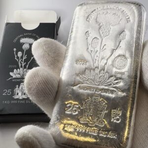 SUR COMMANDE - Lingot 1 kg argent pur 999 - Sans TVA - Origine Malte