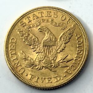 5 dollars liberty - 1898 - or 900