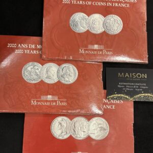 Lot de 3 coffrets “2000 ans de monnaies Françaises” - scellés / neufs