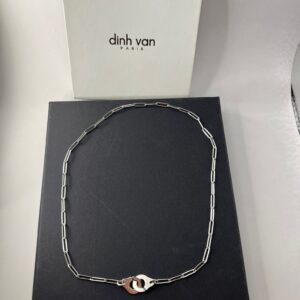 Dinh Van - Collier Collection Menottes Or Blanc 18k - 8.18g - 39cm